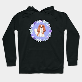 Cavalier King Charles Spaniel - Blenheim Purple Garland Hoodie